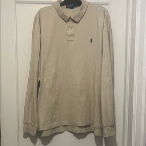 Polo by Ralph Lauren Men's Tan Long Sleeve Polo Shirt